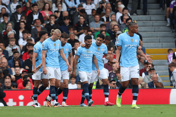 爱游戏-曼城2-0富勒姆 获联赛第三